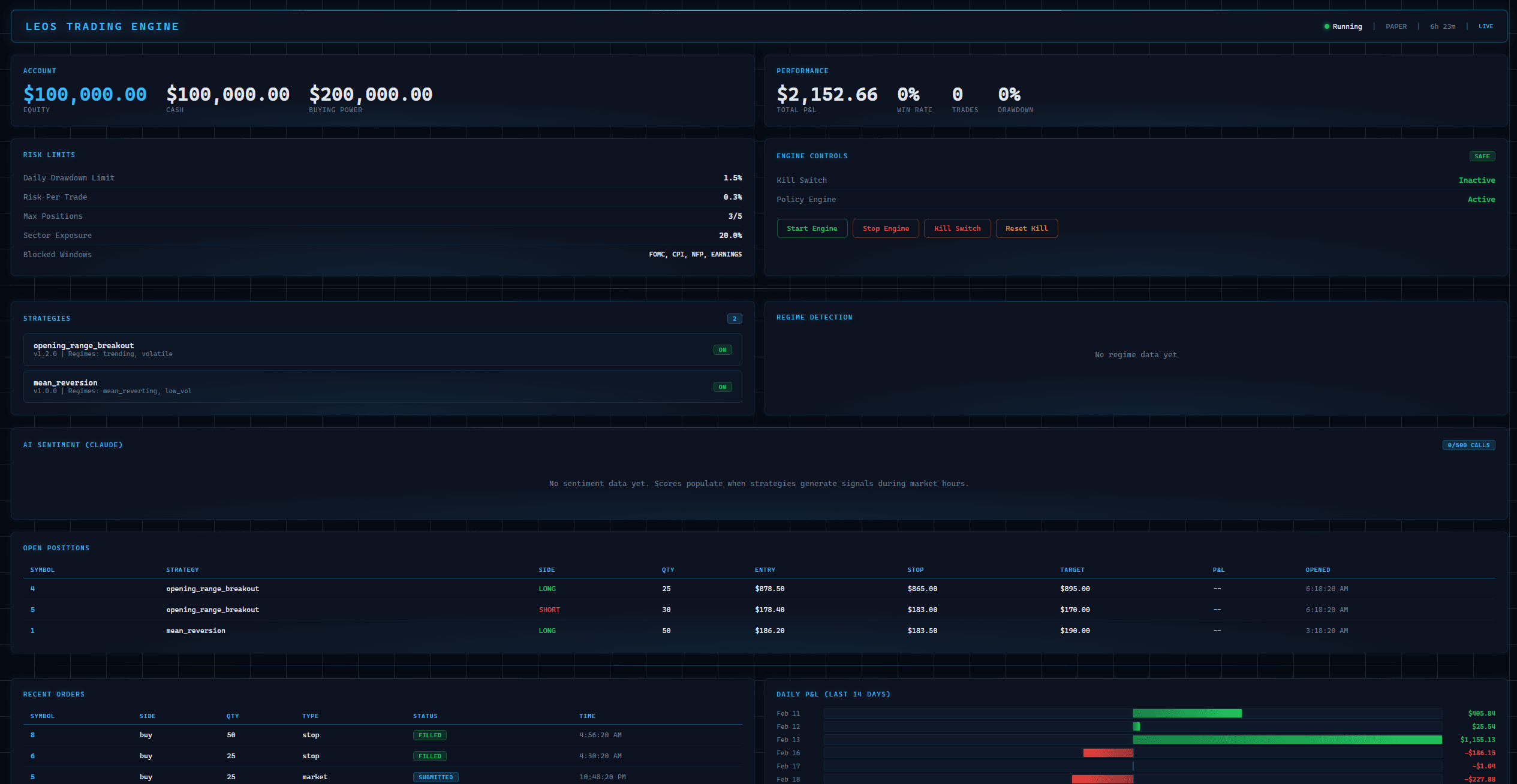 Autonomous Trading Engine